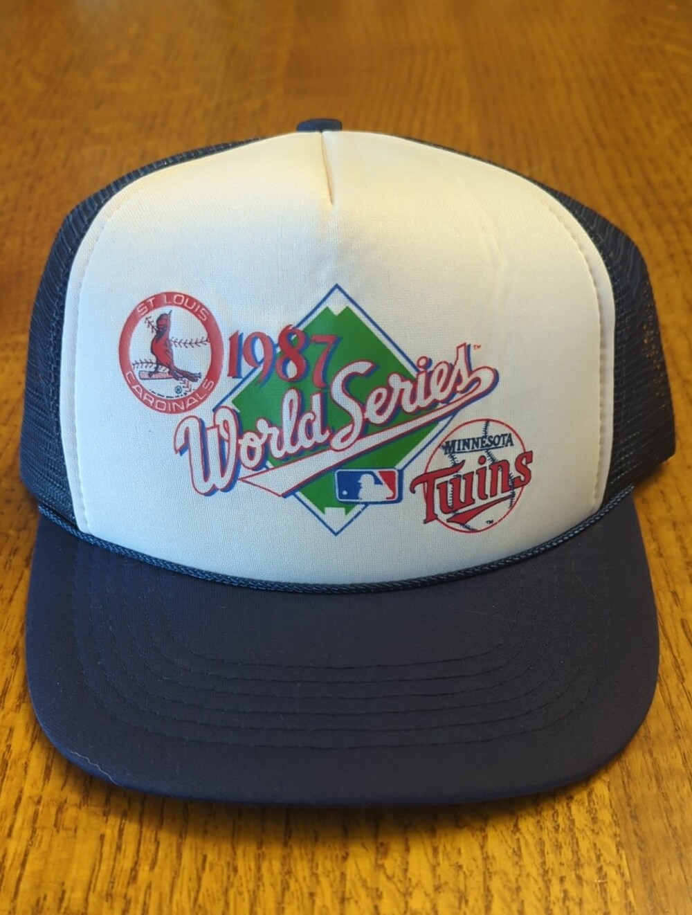 1987 World Series Twins/Cardinals Mesh Hat Original Snapback Foam │Nova │ M/L